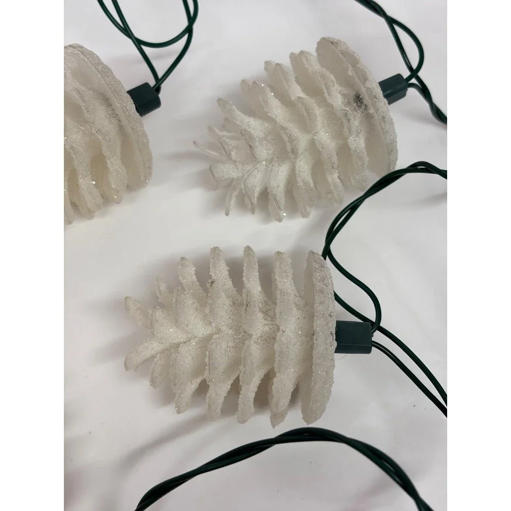 Vtg Silvestri Large Pine Cone Pinecone Christmas String Lights